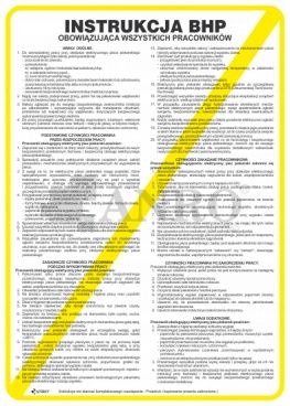 ZESTAW INSTRUKCJI TABLIC BHP PPOŻ PIERWSZA POMOC na Arena.pl