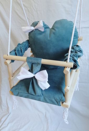 HUŚTAWKA 3w1 DZIECI królik TURKUS dom ogród pokój na Arena.pl