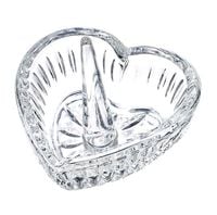 Podstawka serce na pierścionki szkło kryształowe