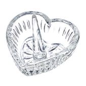 Podstawka serce na pierścionki szkło kryształowe