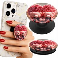 Uchwyt do telefonu Popsocket na palce/stojak RODZINKA RÓŻANYCH MISIÓW SERCE