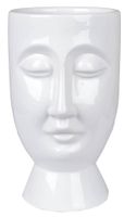 Wazon ceramiczny twarz biała