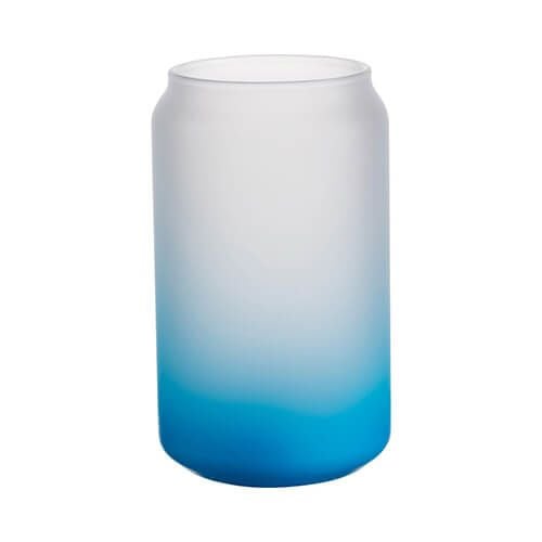 Szklanka 400 ml szroniona do sublimacji - błękitny gradient zdjęcie 1