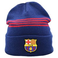 Czapka Zimowa Dziecięca 52/54 FC Barcelona Herb Logo Granatowa Paski Akryl