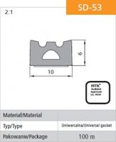 uszczelka samoprzylepna czarna sd-53/4-0 10*6 mb - 100.0 mb - usz