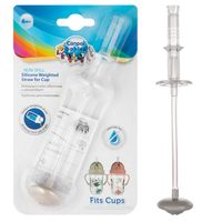 CANPOL Niekapiąca rurka silikonowa z odważnikiem 1 sztuka SZARA