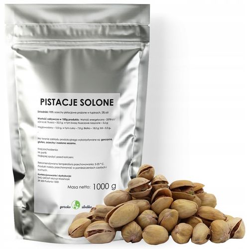 PISTACJE SOLONE PRAŻONE naturalne premium 1kg na Arena.pl