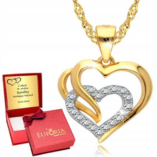 Złoty Łańcuszek 925 Serce Serduszko Grawer na Arena.pl