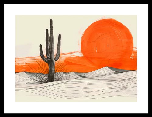 Plakat 35x25cm Kaktus Saguaro na Arena.pl