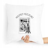 Poduszka Prezent Dla Pszczelarza Najlepszy Z Nadrukiem Ze Zdjęciem