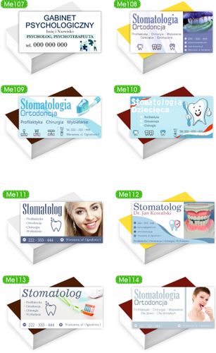 Wizytówki firmowe reklamowe 200szt projekt w cenie GABINET PSYCHOLOGICZNY na Arena.pl