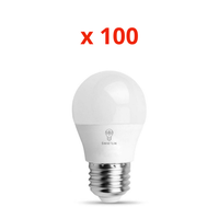 Zestaw 100 sztuk Żarówek LED G45 E27 4W Barwa Biała Neutralna