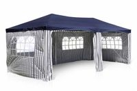 Namiot ogrodowy 3×6 m - niebiesko-biały, skład