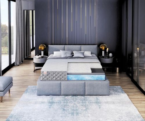 Materac 140 x 200 x 28cm piankowy LUKSUS H3 Bio Foam, lateks Ocean Blue Gel na Arena.pl