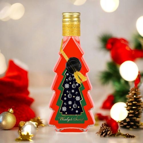 5x Butelki CHOINKA 500ml ZDOBIONA ŚWIĄTECZNA butelki na święta prezent na Arena.pl