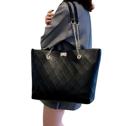 Czarna Damska Skórzana Pojemna Torba A4 Torebka na Arena.pl