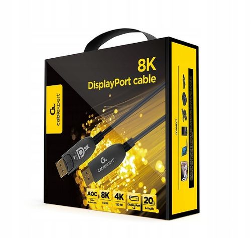 KABEL DISPLAYPORT AOC Optyczny Przewód do Transmisji PREMIUM 8K 60Hz 20M na Arena.pl