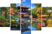 100CM 150CM OBRAZ 5 ELEM KOLOROWY OGRÓD ŚCIENNY