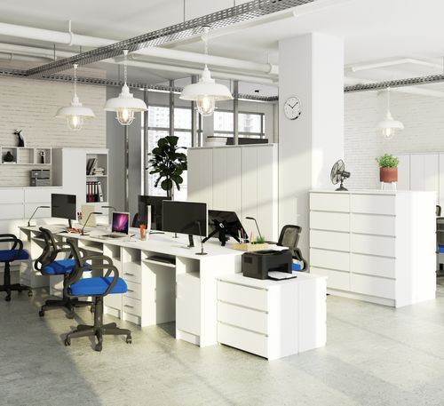 BIURKO ANA 124 cm BIAŁE WOLNOSTOJĄCE na Arena.pl