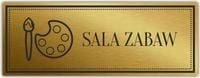 Tabliczka Złota Srebrna na drzwi SALA ZABAW