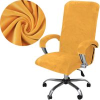 POKROWIEC NA FOTEL OBROTOWY WELUR MUSZTARDOWY
