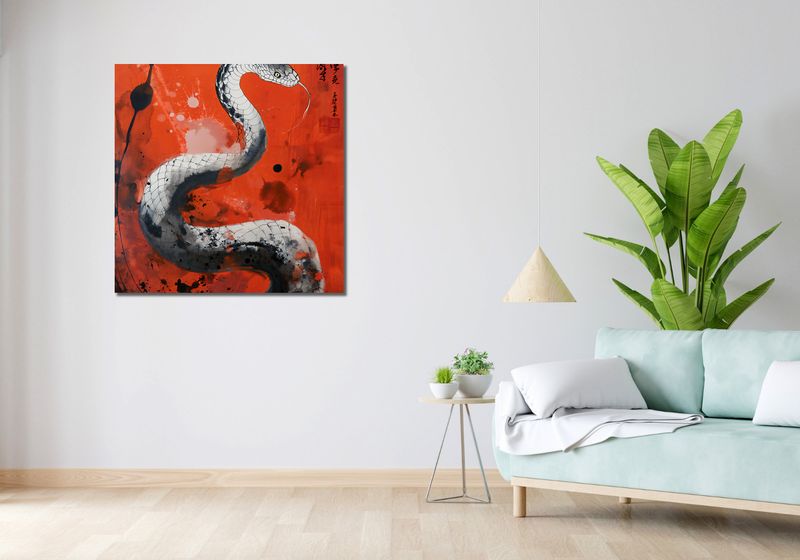 Obraz 90x90cm Smoczy Oddech Węża zdjęcie 2