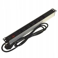 Listwa zasilająca do SZAFY RACK 1U 19" 6 gniazd sieciowych + wyłącznik