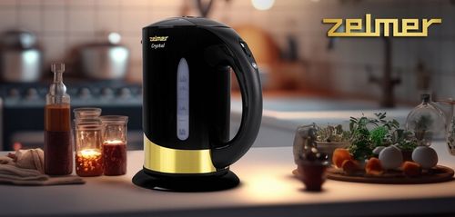 Czajnik elektryczny Zelmer ZCK7630 Gold 2200 W 1,7 l czarny na Arena.pl