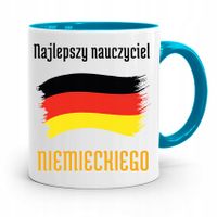 Kubek Błękitny Rezent Dzień Nauczyciela Niemiecki Z Nadrukiem Ze Zdjęciem