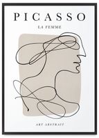 Plakat pablo picasso portret twarz 30x40 cm w czarnej ramie