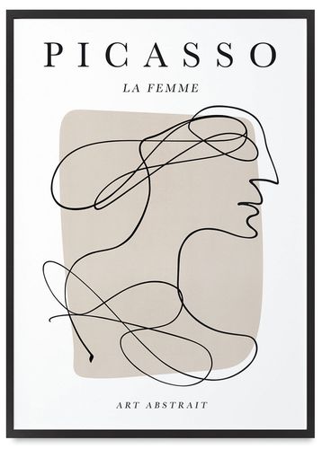 Plakat pablo picasso portret twarz 40x50 cm w czarnej ramie na Arena.pl