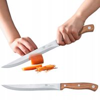 NÓŻ NOŻYK KUCHENNY 21CM DO SZATKOWANIA KROJENIA ŻYWNOŚCI KLASYCZNY Z BRODĄ