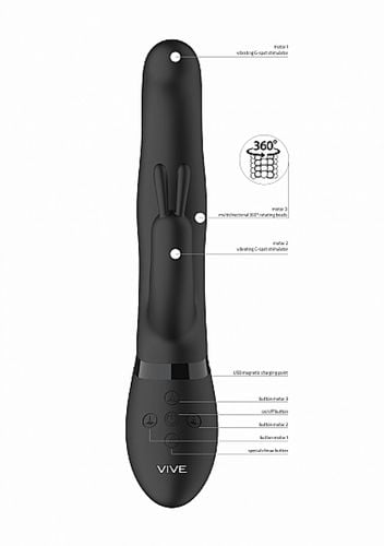 izara   rotating beads rabbit   black na Arena.pl