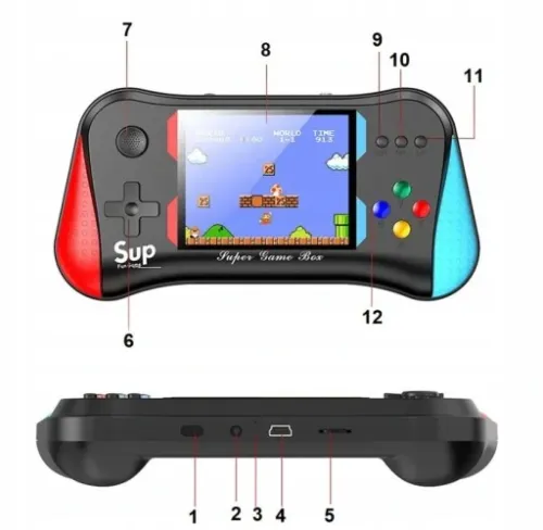 KONSOLA PRZENOŚNA DO GIER RETRO 500 GIER TV + PAD DO GRY WE 2 na Arena.pl