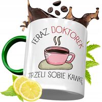 Kubek Zielony Dla Doktora Doktorki Na Prezent Z Nadrukiem Ze Zdjęciem