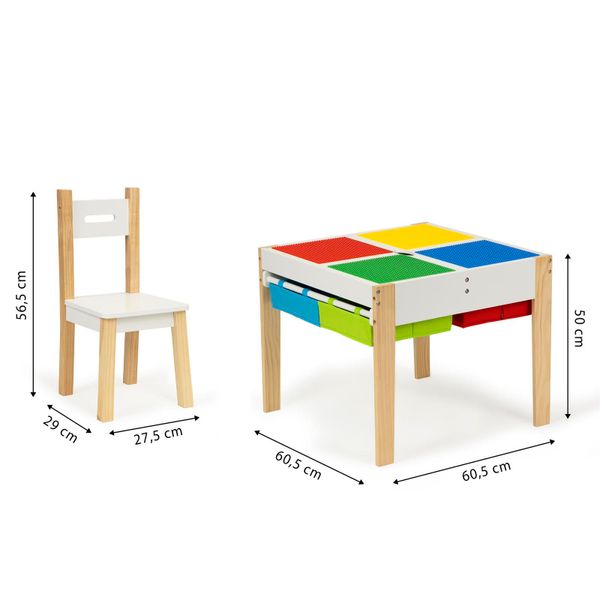 Drewniane meble dla dzieci zestaw stół +2 krzesła na Arena.pl