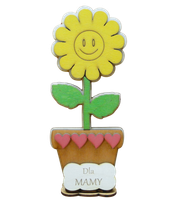 kwiatek drewniany w doniczce MAMA   23 x 10 cm.    | P406
