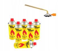 Palnik gazowy lutlampa opalarka długa + 4 gazy