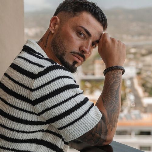 SERASAR Skórzana bransoletka dla mężczyzn [Steady] Brązowy, 20 cm na Arena.pl