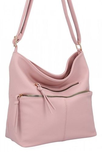 Herisson - torebka worek zamek skóra ekologiczna różowy 1052L2080 na Arena.pl