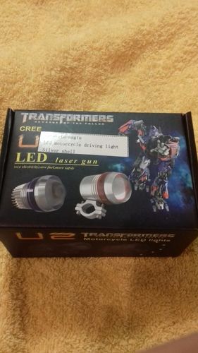 Halogen motocyklowy U4 LED+RING+włącznik czarny na Arena.pl