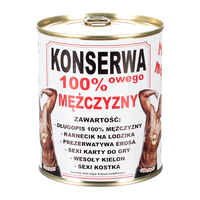 konserwa 100% mężczyzny biała