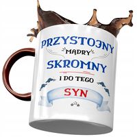 Kubek Bordowy Dla Syna Na Dzień Dziecka Na Prezent Z Nadrukiem Ze Zdjęciem