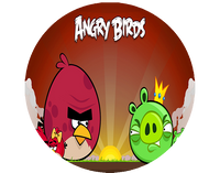 Opłatek na tort Angry Birds