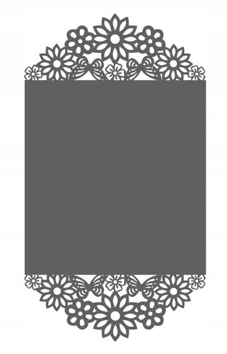 B17 Bieżnik obrus ażurowy KWIATY I MOTYLE DEKOR 38x86 szary na Arena.pl