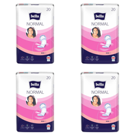 Podpaski higieniczne Bella Normal bez skrzydełek 20szt zestaw 4 paczek