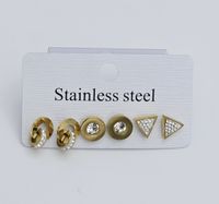 Zestaw 3 par pięknych kolczyków ze stali chirurgicznej cyrkonie kółka