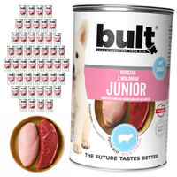 BULT JUNIOR mokra karma dla psa Kurczak i Wołowina 48x400g Dla szczeniąt