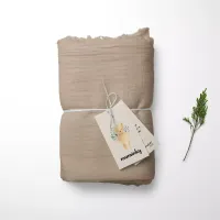 Otulacz Muślinowy | Kocyk 120x120 cm  Beżowy