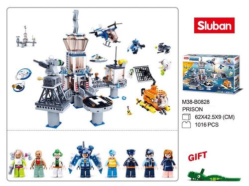 KLOCKI SLUBAN POLICJA DUŻA platforma morska 1016 el. kompatybilne z LEG COB na Arena.pl